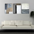 thumbnail image 5 of Abstract Grey Black Wall Art Poster Prints 3 Pieces Canvas Picture Painting Office Workplace Wall Decor Bedroom Living Room Decorations Framed Artwork (36"Wx16"H), 5 of 6