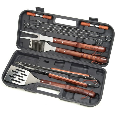 Cuisinart 13 Piece Wooden Handle Grill Tool Set