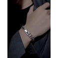 thumbnail image 2 of New Width 8MM/10MM 316L Stainless Steel Cuban Chain Bracelet Fashion Men's Accessories Birthday/Christmas Gift 18/20/22CM GC, 2 of 6