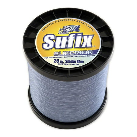 UPC: 0024777996854 | Sufix 646-640 Superior Monofilament Line 40 lb 1485 Yards Smoke Blue 1 lb