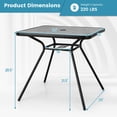 thumbnail image 2 of Costway Outdoor Dining Table 32'' x 32'' Patio Bistro Table with Umbrella Hole for 4 Persons, 2 of 10