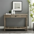 thumbnail image 3 of Table Console d'Entrée Style Campagnard en Bois 48 Pouces - Gris Lavé, 3 of 9