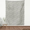 thumbnail image 3 of Leaf Fabric by the Yard, Monotone Pattern Swirled Skinny Branches Leaves Old Fashioned Scroll, Upholstery Fabric for Dining Chairs Home Decor Accents, Black Cream by Ambesonne, 3 of 4