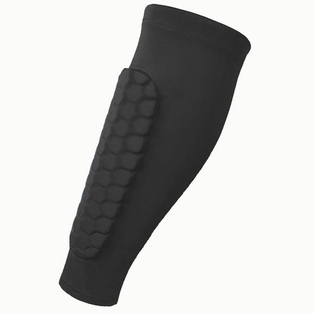 Calcetines de fútbol para espinilleras, transpirables, para fútbol, de compresión para pantorrillas. negro L