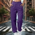 thumbnail image 2 of RQYYD Women's V Crossover Waist Sweatpants Baggy Y2K Jogger Pants Wide Leg Fleeced Lounge Pants, 2 of 7