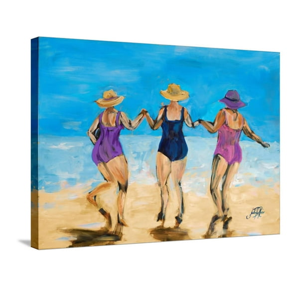 Art.com Ladies on the Beach II Stretched Canvas Print Wall Art by Julie DeRice, 32" x 24"