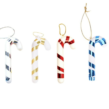 

4pcs Christmas Tree Crutch Pendants Festive Adornments Random Color Strap