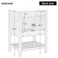 thumbnail image 4 of 24" Modern Sleek Small Bathroom Storage Cabinet, Bathroom Organizer Cabinet with Open Shelf, Compact Vanity Unit for Small Spaces with Ceramic Sink for Bathroom, Black, 4 of 9