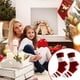 thumbnail image 4 of Medias Navideñas de Terciopelo Rojo para Invierno | Calcetines de Forro Polar Acolchado y Grueso para Mujer | Calcetines Suaves y Cálidos de Tela No Tejida para Dormir En Casa | Decoración Navideña p, 4 of 6