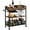 Retro, variant on ChaoLink 3 Tier Bar Carts for The Home, Rustic Brown Bar Cart with Wheels, Two Portable Trays, Wine Rack, Glasses Holder, Industrial Serving CartGold