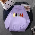thumbnail image 2 of LEAVINGSUO Women's Sweatshirt Hoodie Clearance Fall Winter Fashion Casual,Women Loose Long Sleeve Sweatshirt Hooded Hoodie Sweatshirt Blouse, 2 of 3