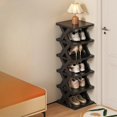 thumbnail image 1 of Plastic Folding Shoe Rack, Space Saving Storage Organizer for Home, Dorm and Office, No Assembly Required, Easy Foldable Design, 1 of 8