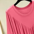 thumbnail image 5 of Nightgown For Women Short Sleeve Ruched Maxi Sleep Dress for Home Lounge Weekend Morning Evening Routine Relaxed Daily Wear Casual Comfort Style Summer, 5 of 7