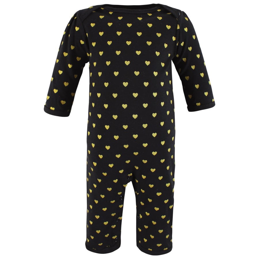 Hudson Baby Infant Girl Cotton Coveralls, Daddys Princess, 0-3 Months
