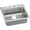 No Faucet Holes, variant on Elkay, LRADQ222260MR2 , 18 Gauge Stainless Steel 22" x 22" x 6" Single Bowl Drop-in Kitchen Sink, Sinks