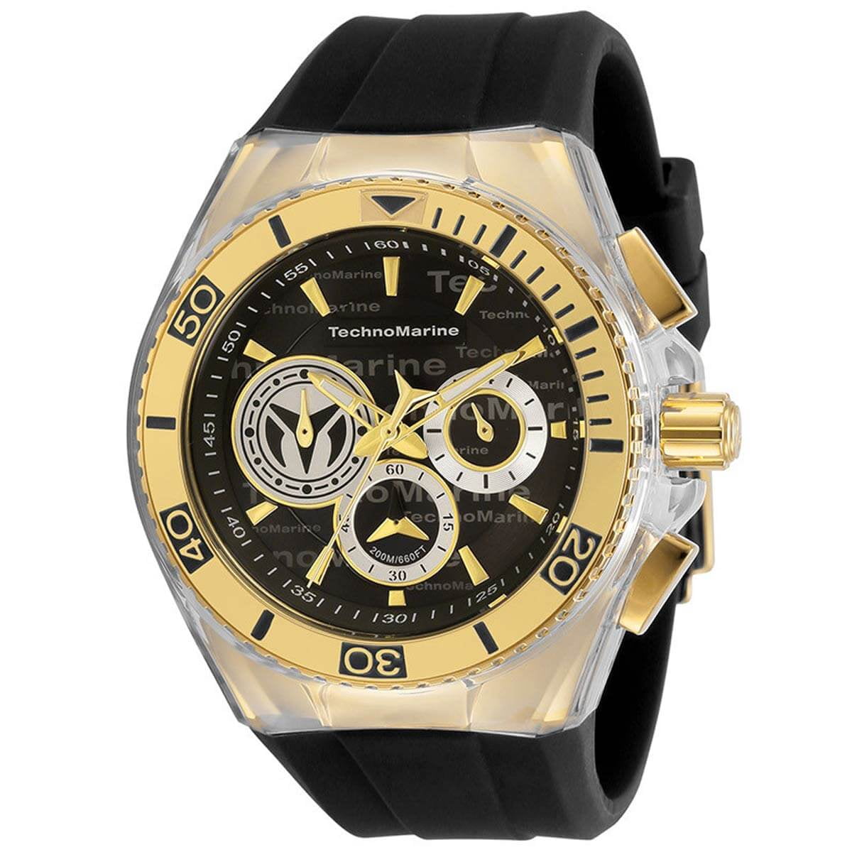 Technomarine TM118123 Cruise Men's 46mm Chronograph GoldTone Black