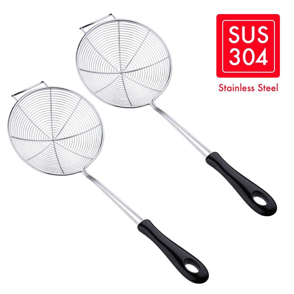 HYTX Stainless Steel Spider Strainer Skimmer Ladle (2 PK)