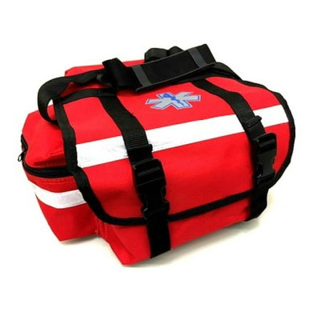 Ems Rescue Bag LINE2design EMS EMT Firefighter Paramedic First Responder First Aid Rescue Trauma Bag Red ()