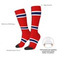 thumbnail image 5 of Norway Flag Knee High Socks for Women Long Leg Warmers Socks, 5 of 7