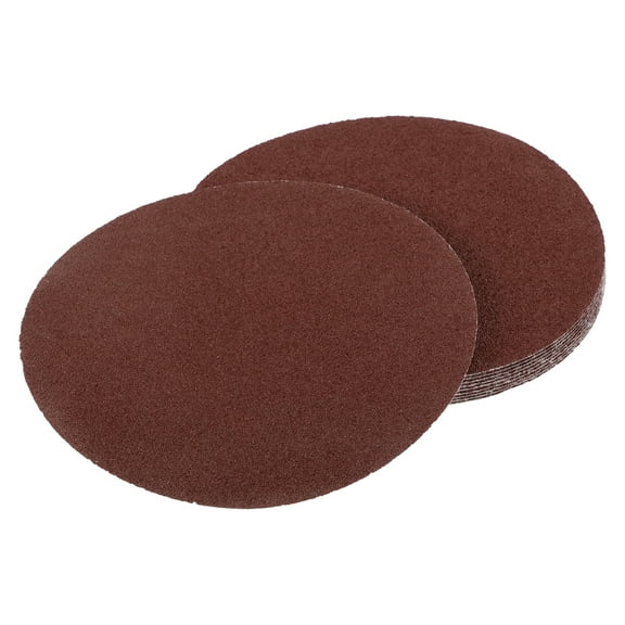 Unique Bargains 10 Pcs 6inch 40 Grit Universal Sanding Discs - Round Hook and Loop Sandpaper - White Paper Red