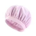 thumbnail image 4 of 4 Pieces Reusable Shower Cap for Women, Large Waterproof Shower Bonnet Washable Elastic Band Bath Hair Hat for Long Hair, Braids, 4 of 5