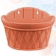 thumbnail image 5 of 1 maceta de ratán artificial tejida para decoración de jardín, maceta colgante de plástico para colgar en la pared (rojo oscuro)., 5 of 8