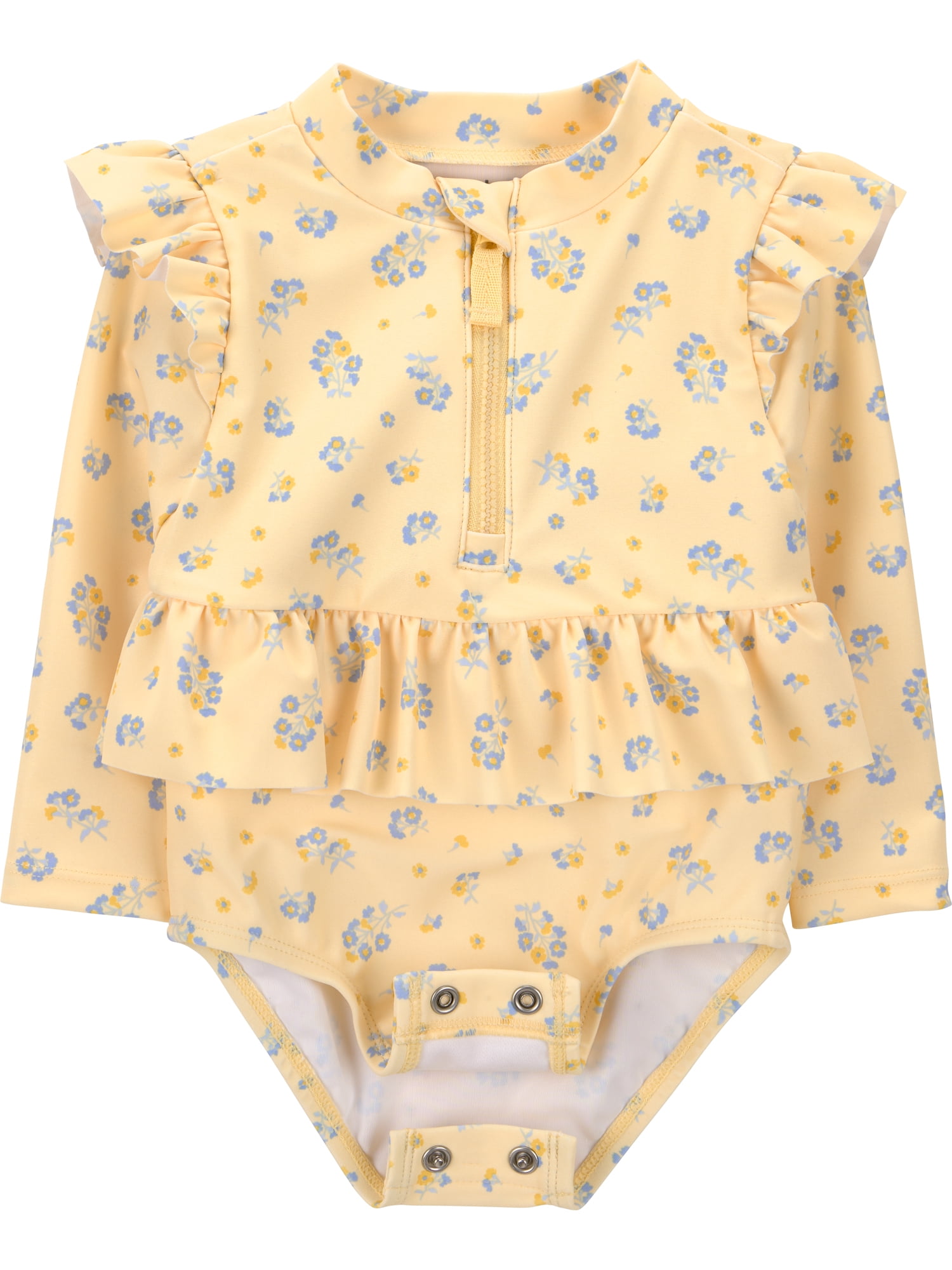 Carter's Child of Mine Baby Girl Rash Guard Swimsuit, One-Piece, Sizes 0/3-12 Months