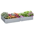 thumbnail image 1 of Outsunny Raised Garden Bed, 39" x 39" x 12" Planter Box Set of 2, Grey, 1 of 9