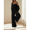 thumbnail image 4 of Jumpsuits for Women Spaghetti Strap Wide Leg Overalls Summer Rompers with Pockets Black S, 4 of 8