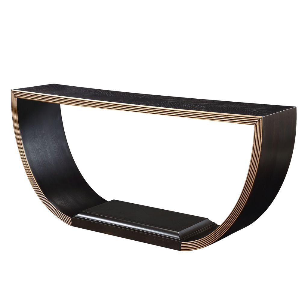 Acme Maceo Console Table Black & Gold