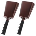 thumbnail image 4 of Steel Cowbell Noise Maker Metal Hand Bells for Sports Events Brown 25.30X11.00X6.00Cm Cheering Bell 2Pcs, 4 of 4