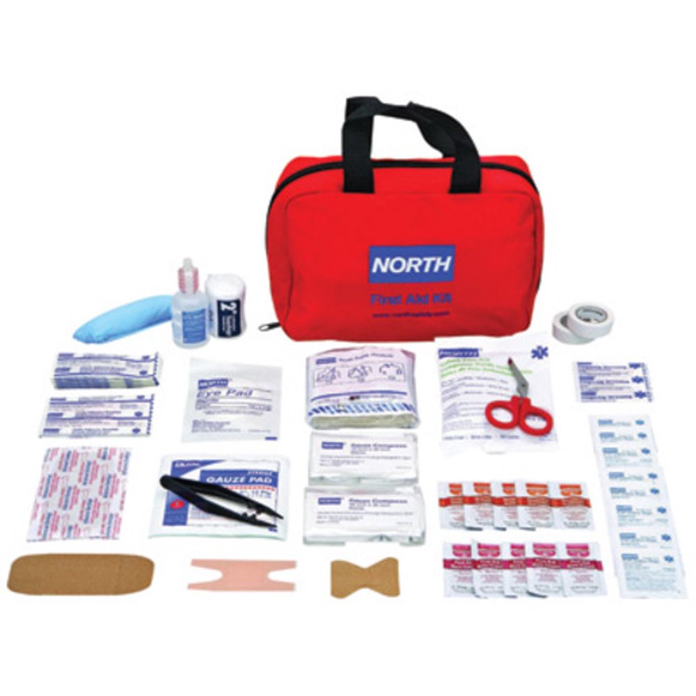 North By Honeywell RediCare 6'' X 8 3/4'' X 2 3/4'' Red Nylon Portable Mount Medium 10 Person