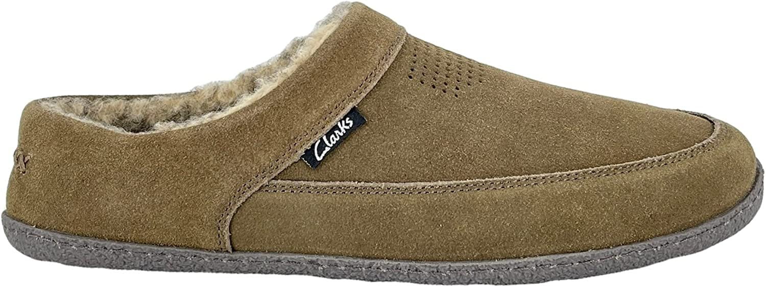 Clarks Mens Slipper Perforated Suede Leather Upper JMS0721