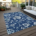 thumbnail image 6 of Addison Rugs Chantille Indoor/Outdoor Transitional Floral Navy Washable Rectangle Rug, 5' x 7'6", 6 of 6