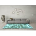 thumbnail image 3 of Ahgly Company Indoor Square Abstract Light Blue Modern Area Rugs, 3' Square, 3 of 4