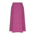 thumbnail image 4 of Bixock Women's Midi Skirts,Summer Casual Stripe Skirt,Print Elastic Waist Drawstring Side Pockets Loose Fitted Skirt, 4 of 4