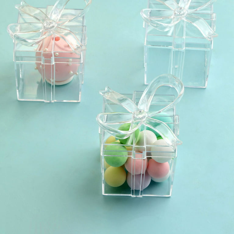 Decvel 2x2x2-inch Clear Favor Boxes (25 Pack) - Food-grade Clear Box, Clear  Gift Boxes, Party Favor Boxes, Clear Treat Boxes, Candy Boxes Party Favors