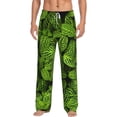 thumbnail image 2 of Lsque Tiny Green Fern Leaves Print Men's Pajama Pants, Lounge Pant - Comfortable Home Wear,Elastic Waistband, Stylish Design-X-Large, 2 of 9