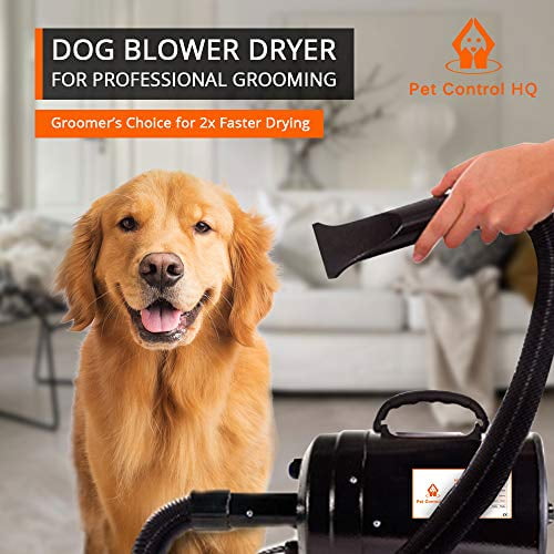Dog Blow Dryer for Grooming HV Undercoat K9 Forced Air High Velocity Coat Blower Kit Deshedding Pet Hair Blaster Professional Heat Quiet 2