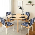 thumbnail image 3 of TSOVTHRID Sea Turtle Polynesian Floral Print Quilted Dining Chair Covers Stretch Armless Chair Slipcovers Non-Slip Scratch Resistant Seat Cushion Covers for Home, Restaurant, Set of 2, 3 of 7