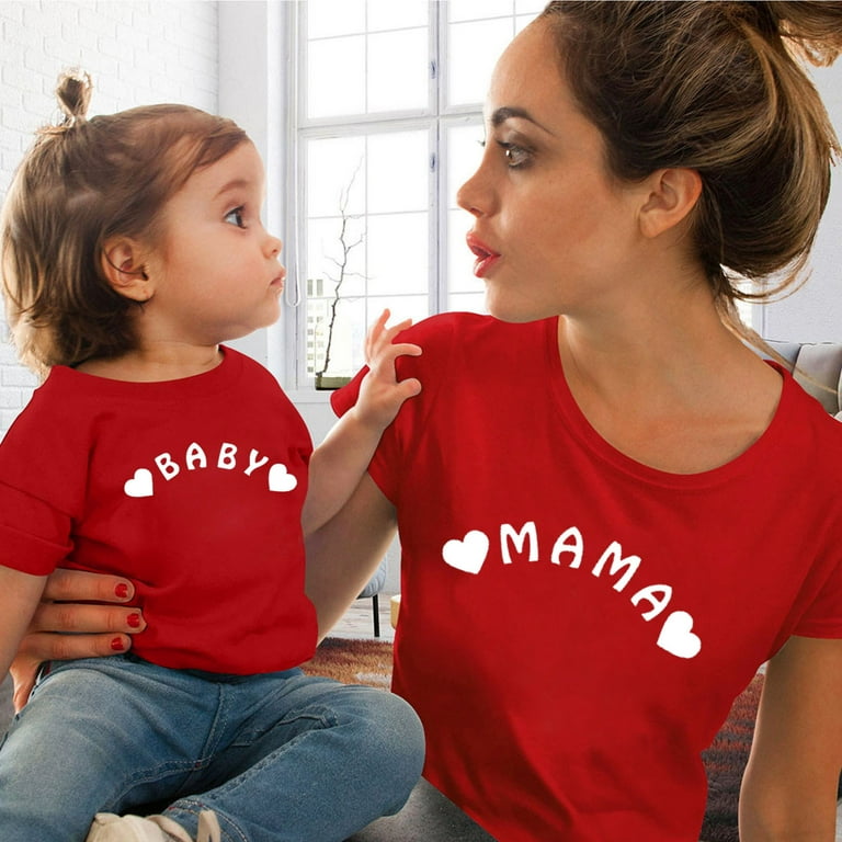 Mommy fashion and baby matching outfits