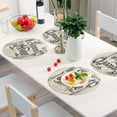 thumbnail image 6 of Ryvnso Art Sweet Home on Wood Round Plate Mats Dining Table Placemat Set of 4 for Holiday Decoration, 6 of 7