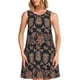 thumbnail image 1 of Balery Retro Floral Vestidos de verano para mujer con estampado: vestido holgado sin mangas, vestido playero informal y cómodo para días calurosos., 1 of 7