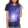 thumbnail image 6 of CYRBOKO Graphic Tees for Girls, Casual Short Sleeve Crewneck Party Summer T-shirts Multicolor Size 13-14 T, 6 of 7