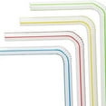 thumbnail image 4 of 500pcs Plastic Drinking Straws 8 Inches Long Multi-colored Striped Bedable, 4 of 5