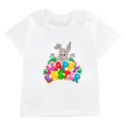 thumbnail image 4 of Nueva camiseta de algodón con diseño de huevos de Pascua para niños y hermanos, ropa para niños con bonito conejito, camiseta para bebé niño o niña, 4 of 5