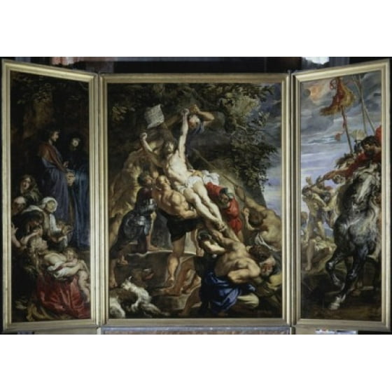 Raising Of The Cross 1610 Peter Paul Rubens 1577 1640flemish Oil Raising Of The Cross 1610 Peter Paul Rubens 1577 1640flemish Oil On Triptych