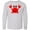 AC-Heather Grey, variant on Inktastic Cute Red Crab Long Sleeve Youth T-Shirt