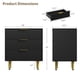thumbnail image 2 of Moderno wood chest of cajones con fluted cajones metal handles y legs-a almacenamiento organizer, 2 of 6