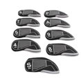 thumbnail image 2 of 9 unids/set de fundas de cabeza de hierro para Golf, funda protectora impermeable para cabeza de palo de Golf, accesorio de Golf portátil, color negro, 2 of 10